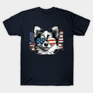 Chihuahua Sunglasses American Flag 4th of July T-Shirt